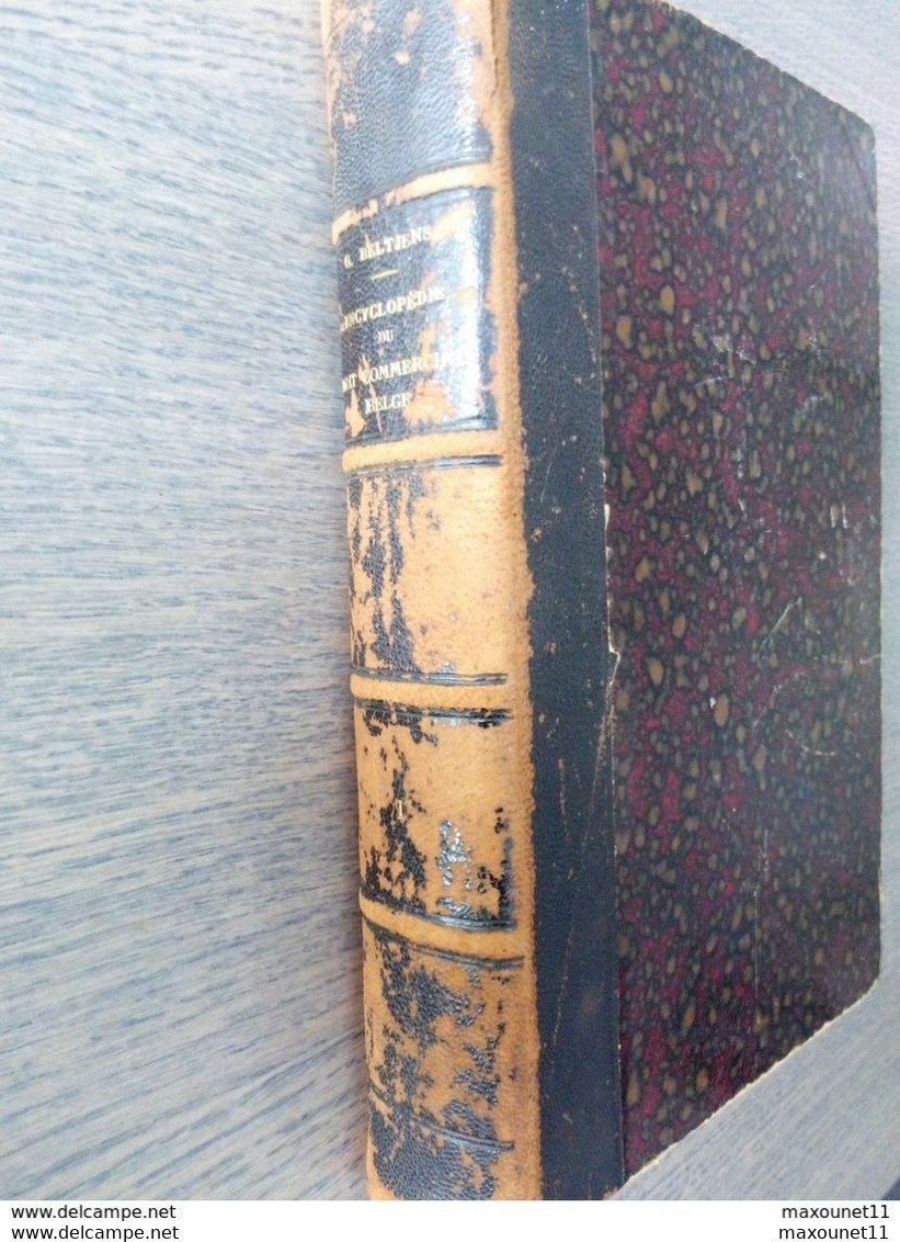 Ancien livre encyclopédie sur le droit commercial belge ... Lot Sts20