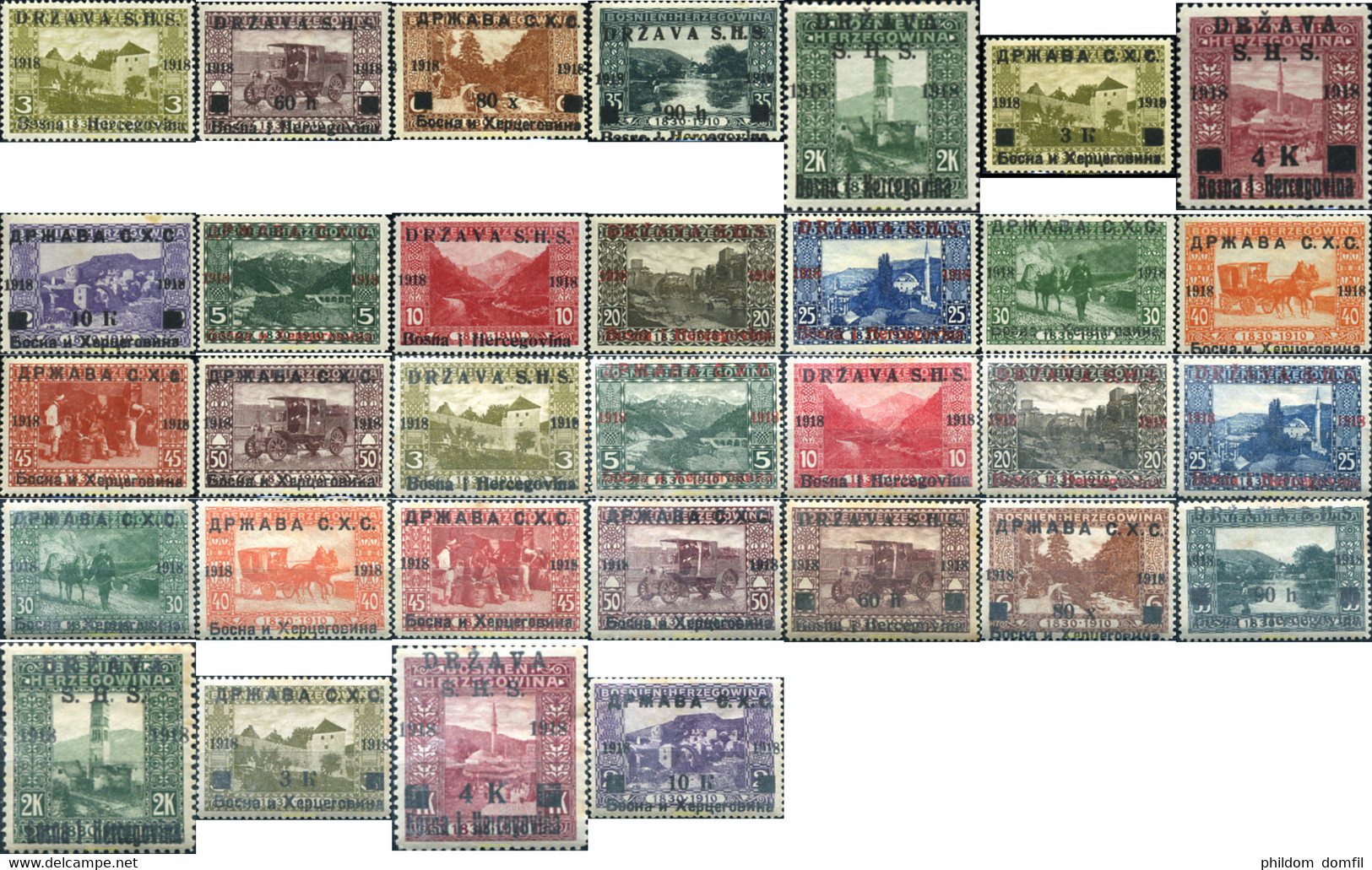 173889 HINGED YUGOSLAVIA 1918 SERIE ESPECIAL - Prephilately