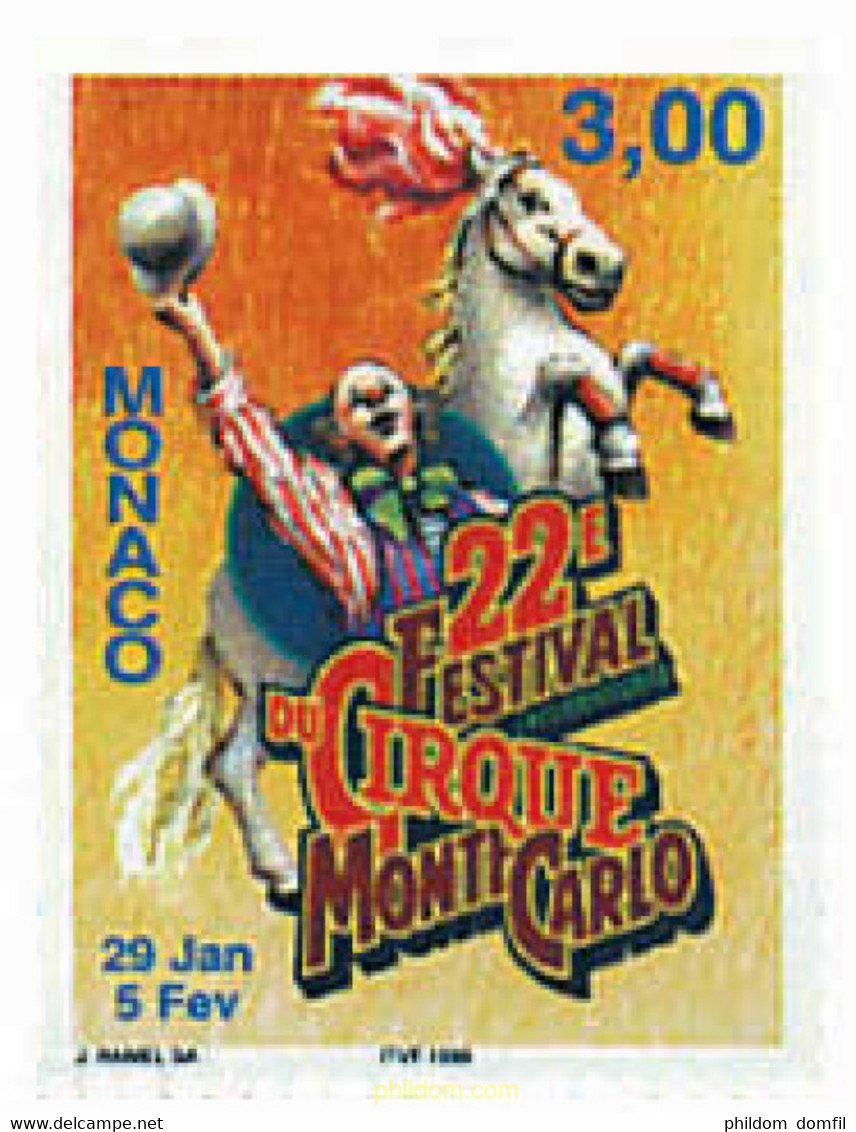 32989 MNH MONACO 1997 22 FESTIVAL DEL CIRCO DE MONTECARLO - Altri & Non Classificati