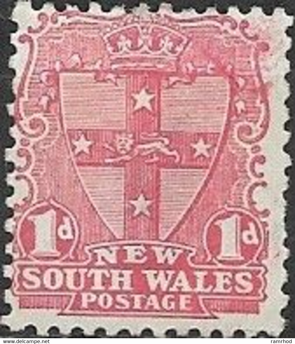 NEW SOUTH WALES 1892 Arms - 1d. - Red MH - Neufs