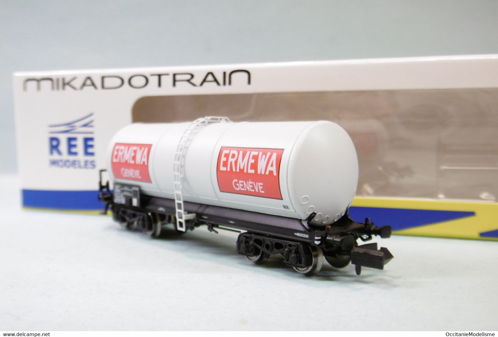 REE Mikadotrain - WAGON CITERNE ANF Ermewa Geneve ép. III SNCF Réf. NW-222 Neuf NBO N 1/160 - Goods Waggons (wagons)