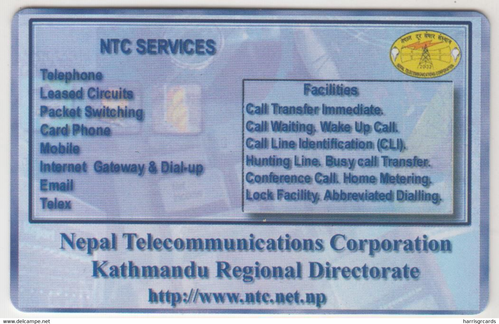 NEPAL - Nelap Lake, Nepal Telecom Phonecard,  R$ 500, Sample No CN - Nepal