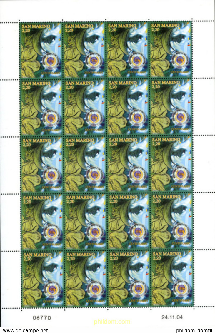 178967 MNH SAN MARINO 2005 CENTENARIO FEDERACION INTERNACIONAL DEL LEVANTAMIENTO DE PESAS - Gebruikt