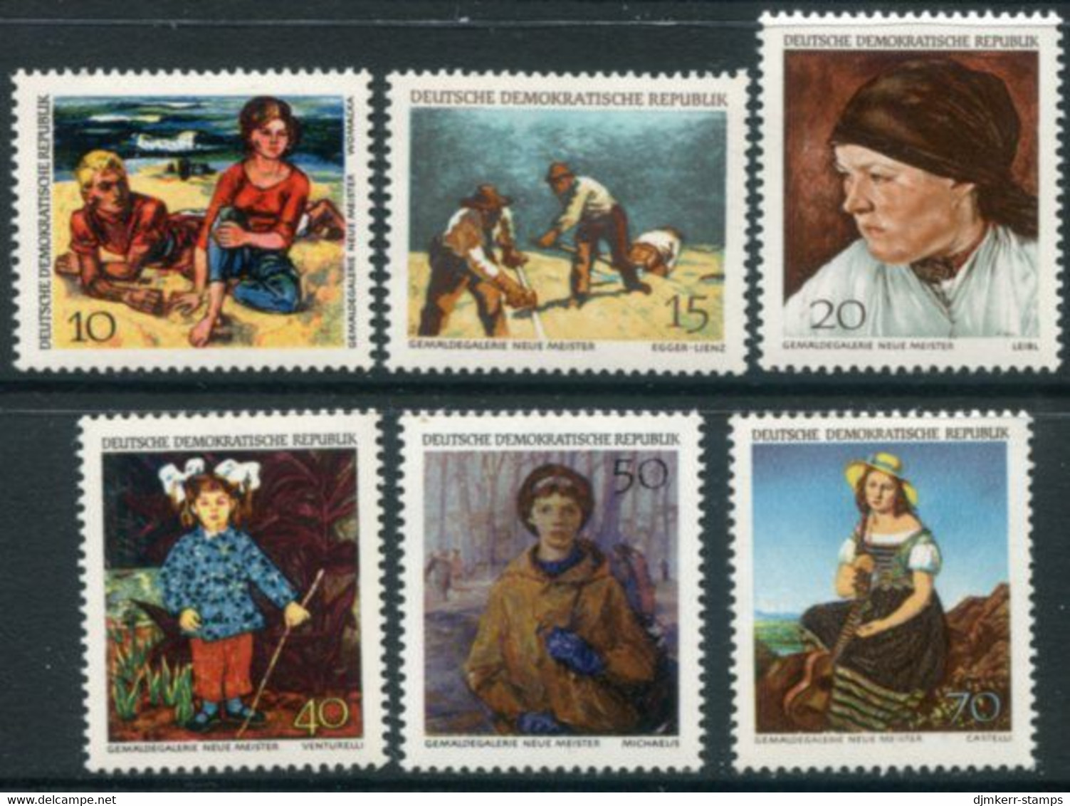 DDR / E. GERMANY 1968 Dresden Gallery Paintings MNH / **.  Michel 1393-98 - Nuovi