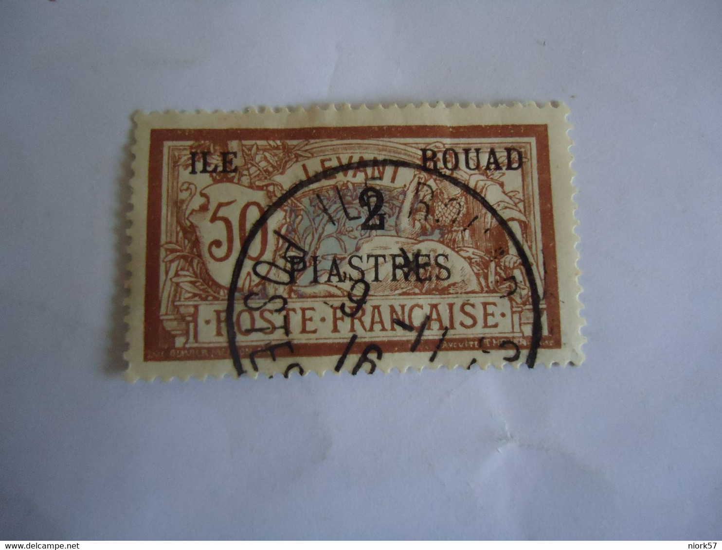 ILLE ROUAD  FRANCE LEVANT  USED  STAMPS  OVERPRINT  WITH  POSTMARK - Andere & Zonder Classificatie