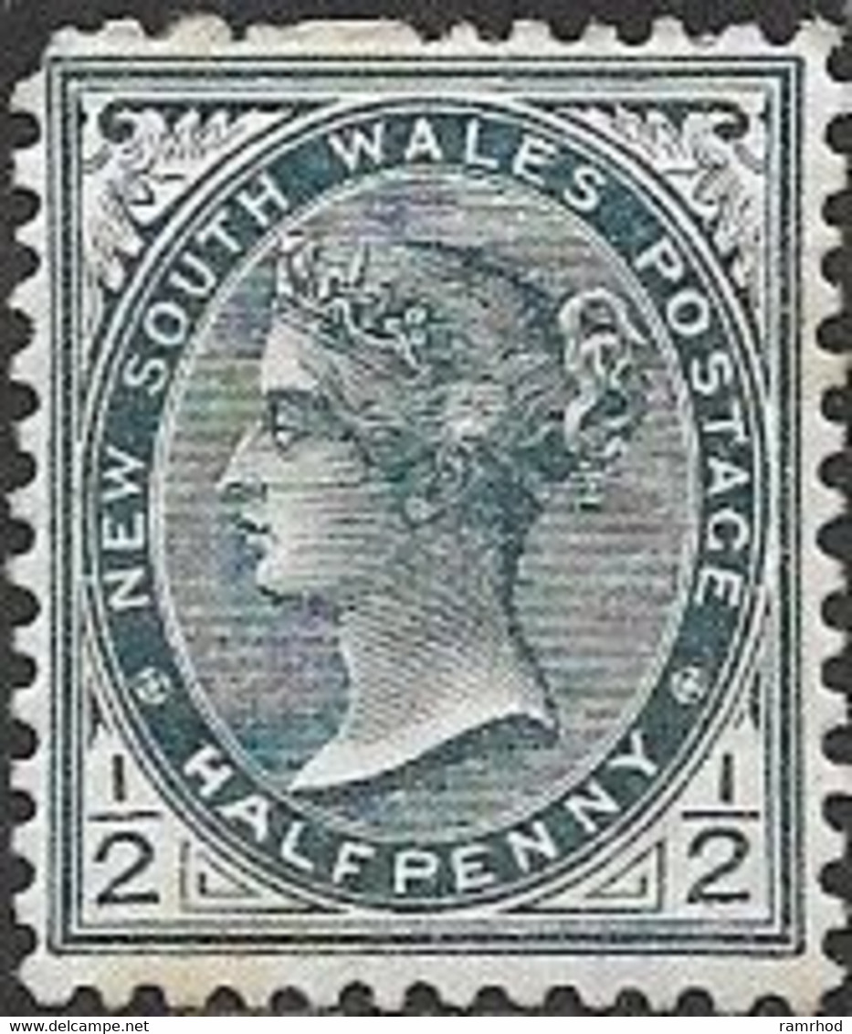 NEW SOUTH WALES 1892 Queen Victoria - ½d. - Dark Green MH - Mint Stamps