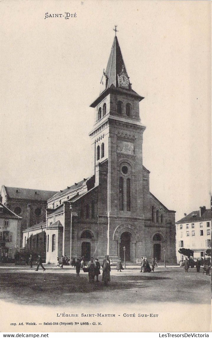 CPA FRANCE - 88 - SAINT DIE - L'église Saint Martin - Côté Sud Est - Welck 4865 - Saint Die