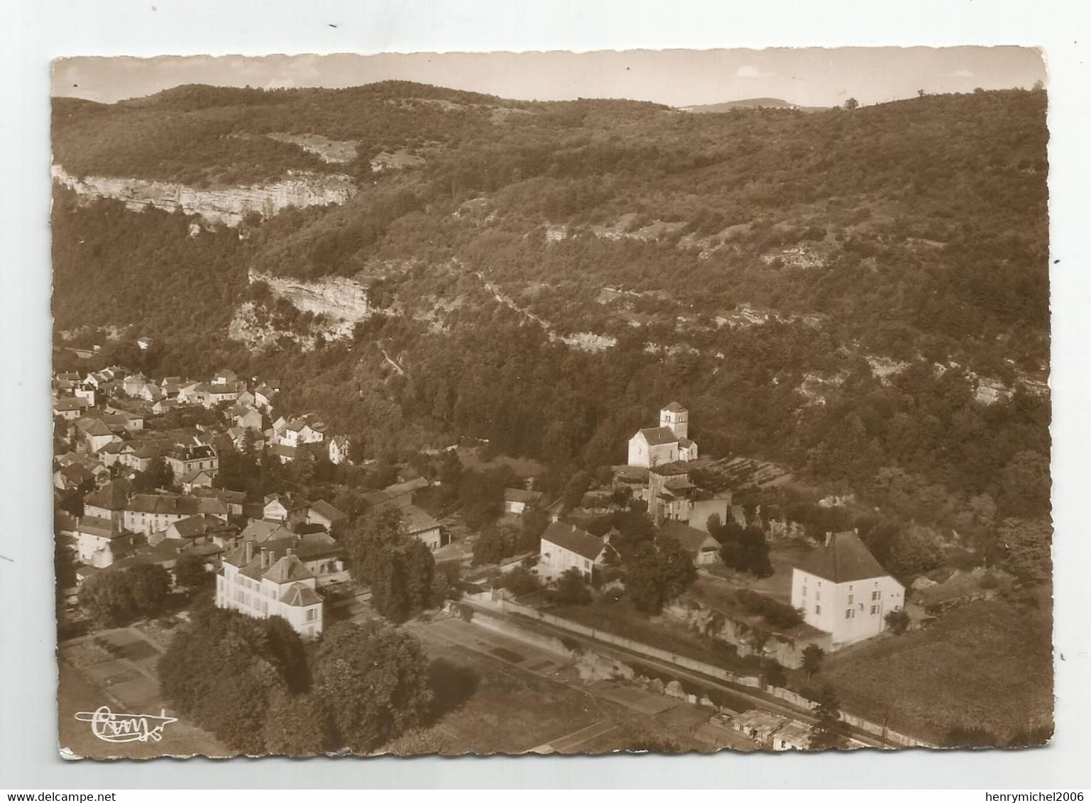 38 Isère La Balme Les Grottes Vue Panoramique Aérienne L'église Le Chateau Et Le Clos Du Dauphin - La Balme-les-Grottes