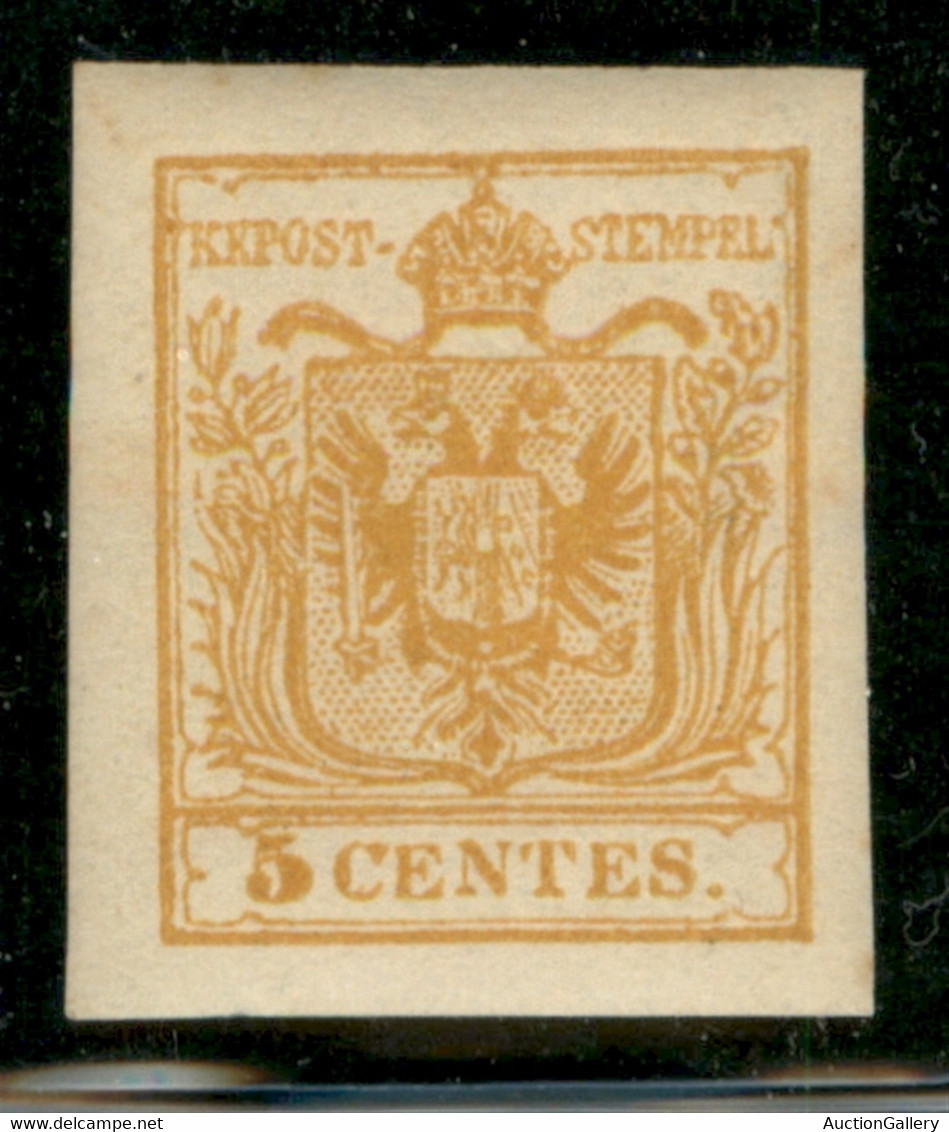 Antichi Stati Italiani - Lombardo Veneto - 1884 - Ristampa Del 5 Cent Arancio (R1) Con Parte Di Filigrana Lettere - Gomm - Other & Unclassified