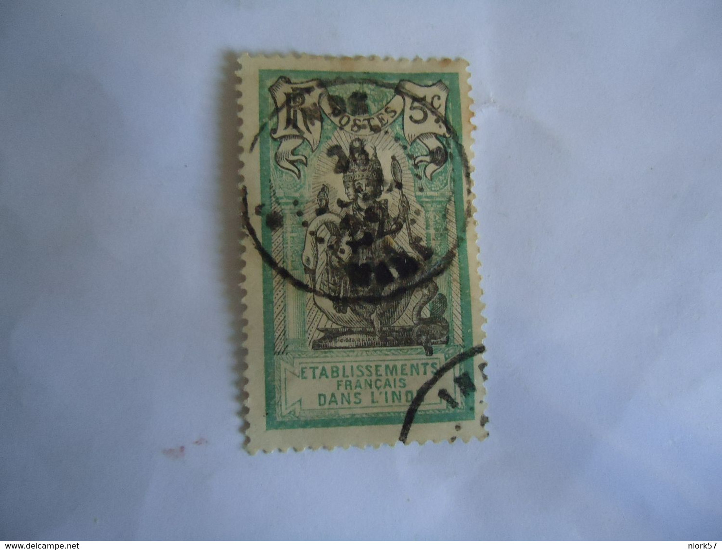 INDIA  FRANCE USED     WITH POSTMARK 1922 - Andere & Zonder Classificatie