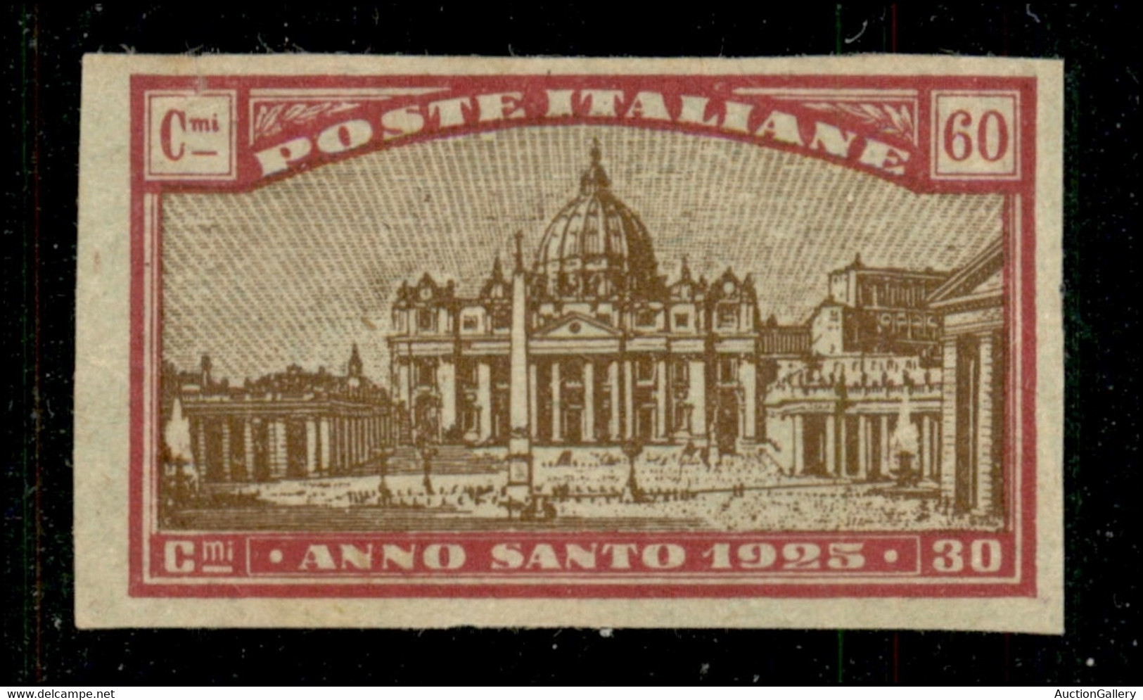 Regno - Vittorio Emanuele III - 1925 - Prove Di Macchina - 60 Cent Anno Santo (172) - Stampa Recto Verso - Sempre Senza  - Autres & Non Classés