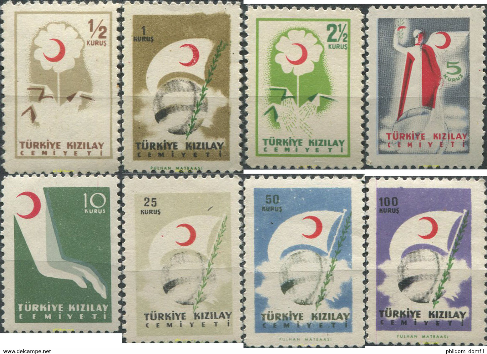 666687 MNH TURQUIA 1957 SELLOS DE BENEFICIENCIA. POR LA CRUZ ROJA - ...-1858 Vorphilatelie