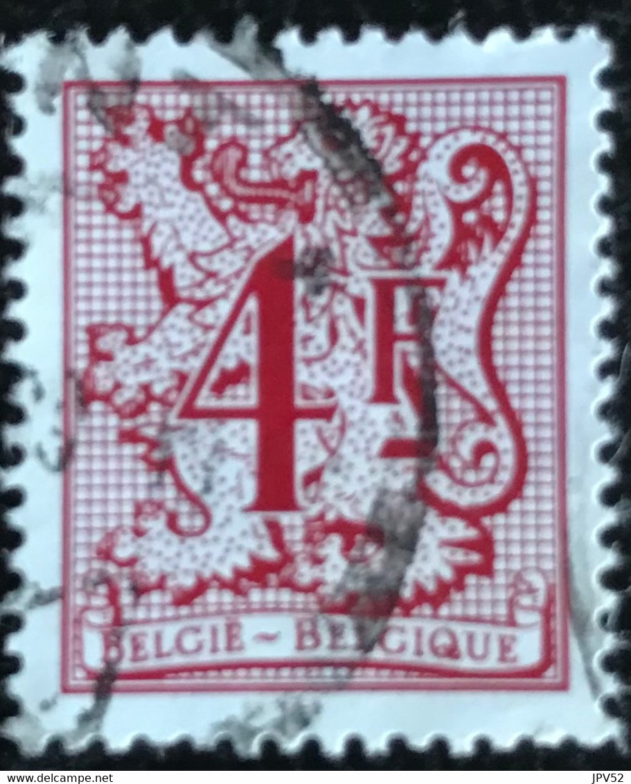 België - Belgique -  12/31 - (°)used - 1980 - Michel 2035 - Cijfer Of Heraldieke Leeuw Met Wimpel - 1977-1985 Figure On Lion