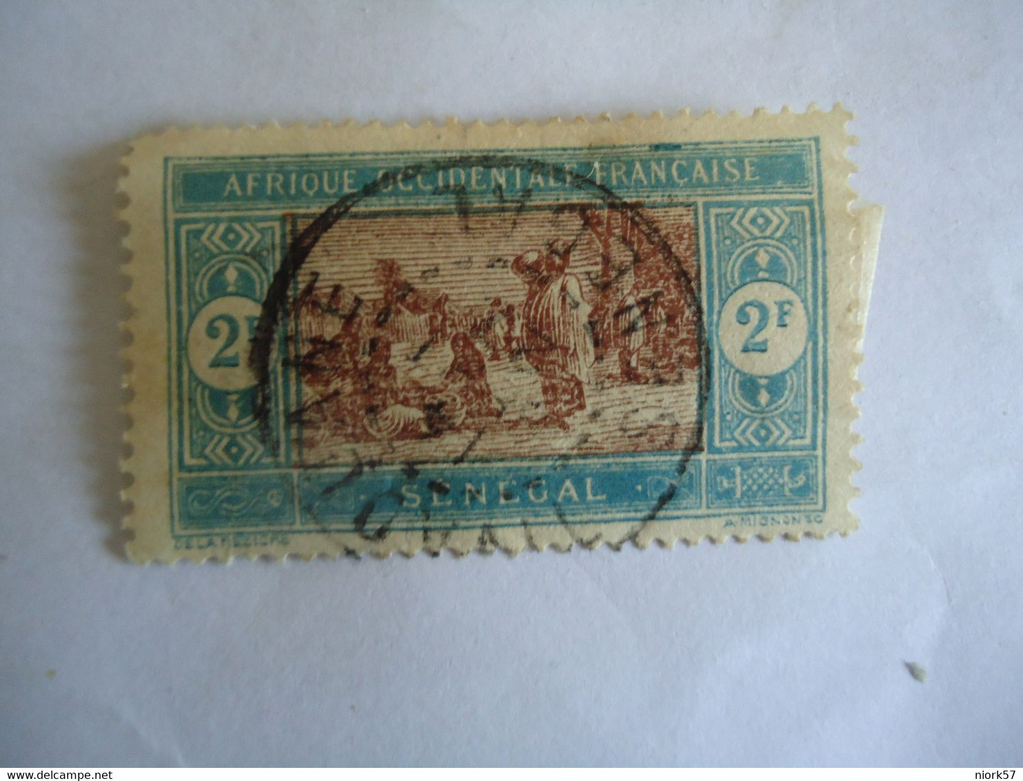 SENEGAL  FRANCE  COLONIES USED  STAMPS  2FR  WITH POSTMARK - Altri & Non Classificati