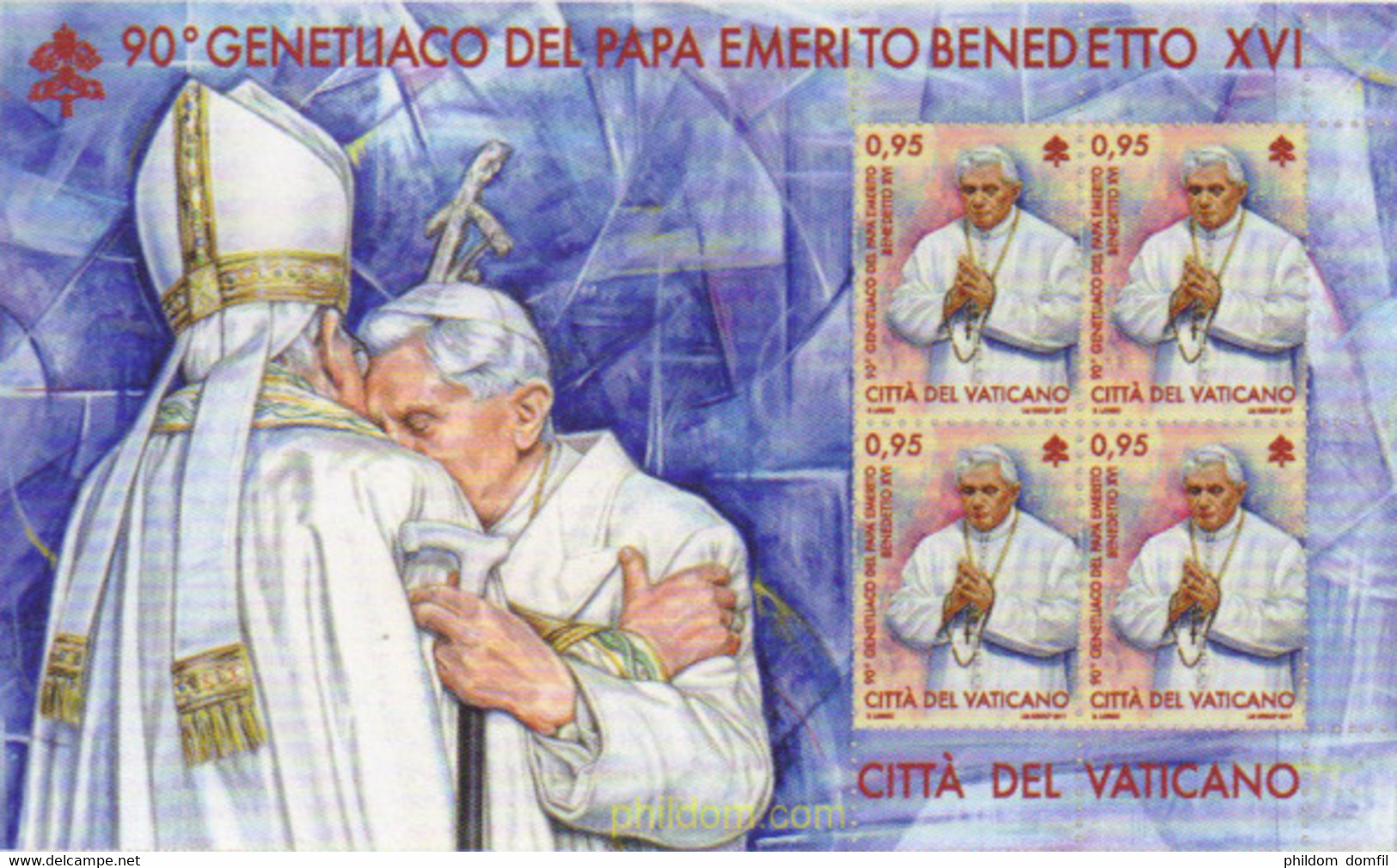 589603 MNH VATICANO 2017 90 ANIVERSARIO DEL NACIMIENTO DEL PAPA EMERITO BENEDICTO XVI - Used Stamps