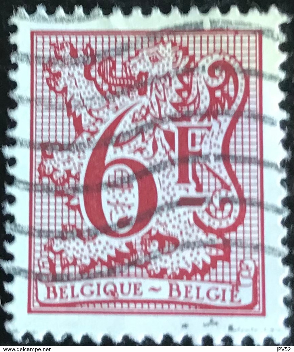 België - Belgique -  12/31 - (°)used - 1980 - Michel 2050 - Cijfer Op Heradieke Leeuw Met Wimpel - 1977-1985 Cijfer Op De Leeuw