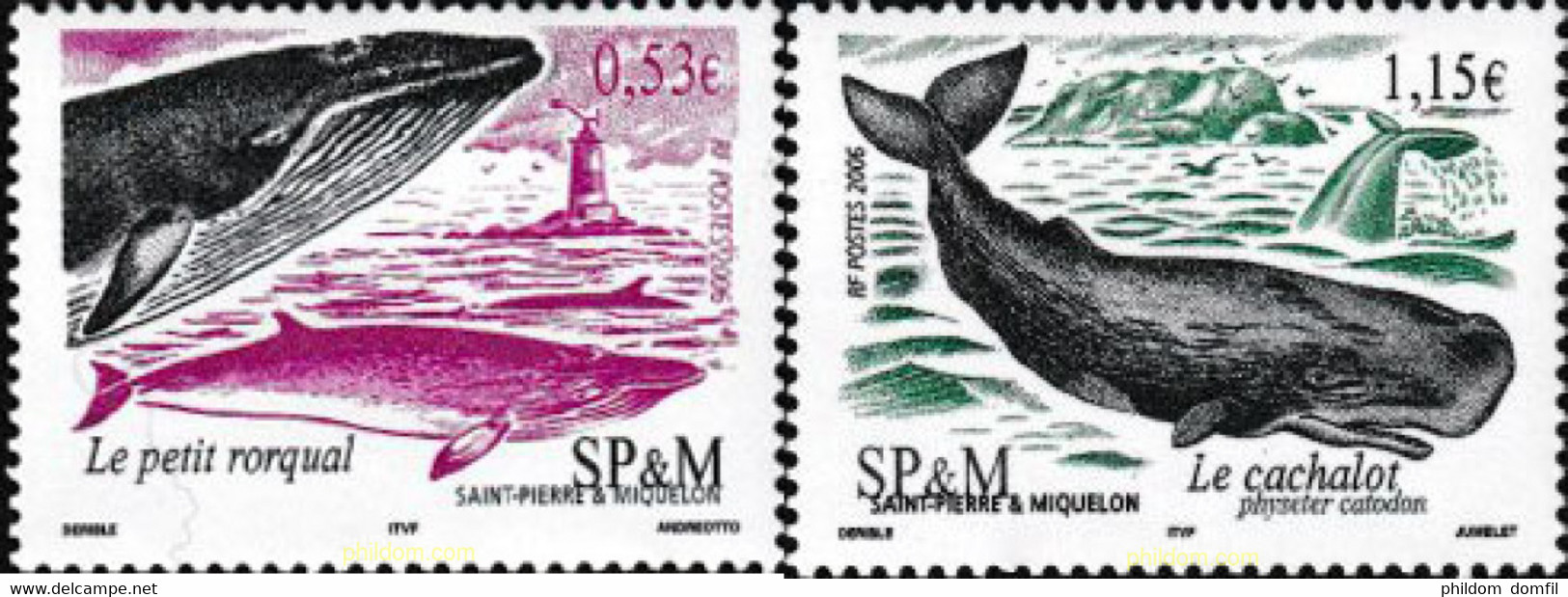 180741 MNH SAN PEDRO Y MIQUELON 2006 CETACEOS - Gebraucht