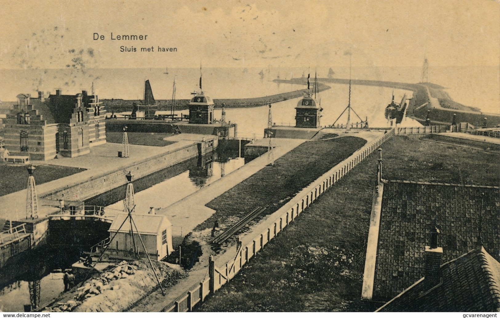 DE LEMMER  SLUIS MET HAVEN    2 SCANS - Lemmer