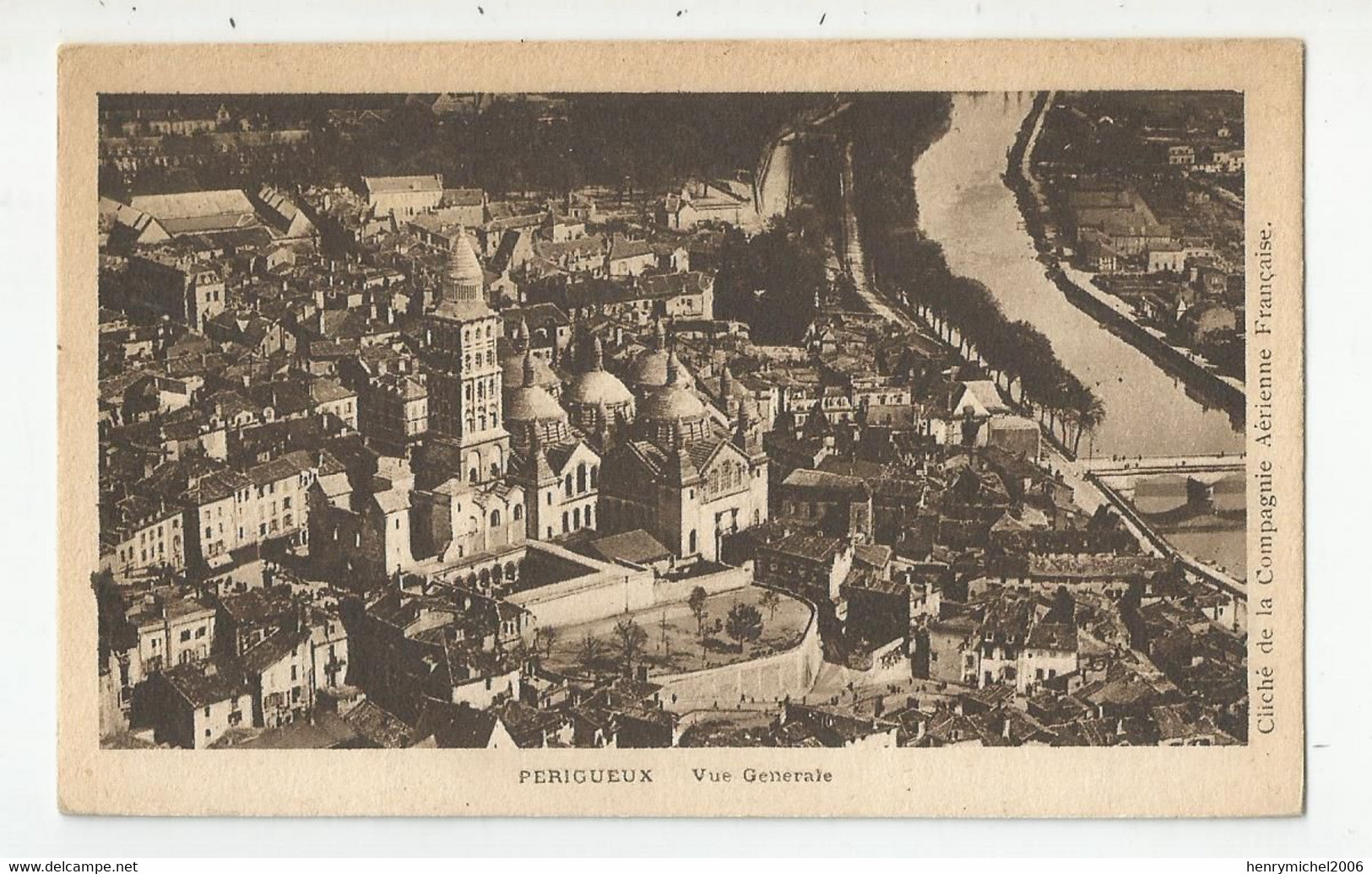 24 Dordogne Perigueux Vue Générale Cliché Compagnie Aérienne Française - Périgueux