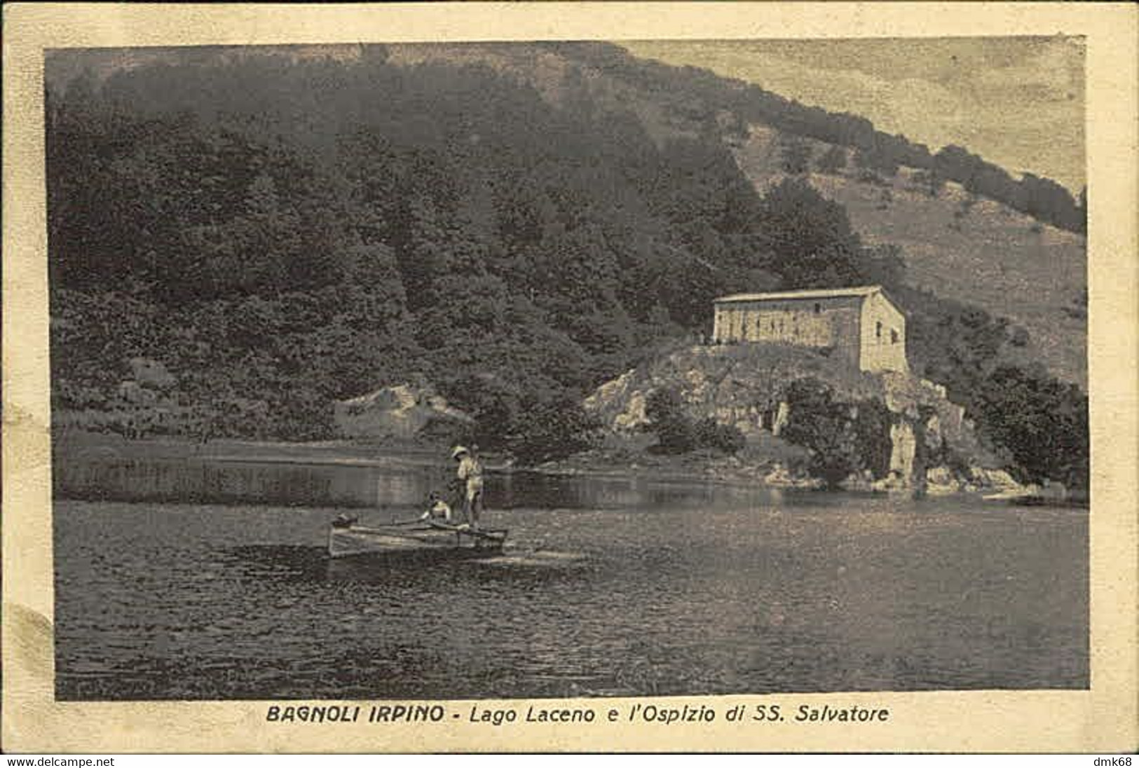 BAGNOLI IRPINO ( AVELLINO ) LAGO LACENO E L'OSPIZIO DI SS. SALVATORE - SPEDITA 1926 (12682) - Avellino