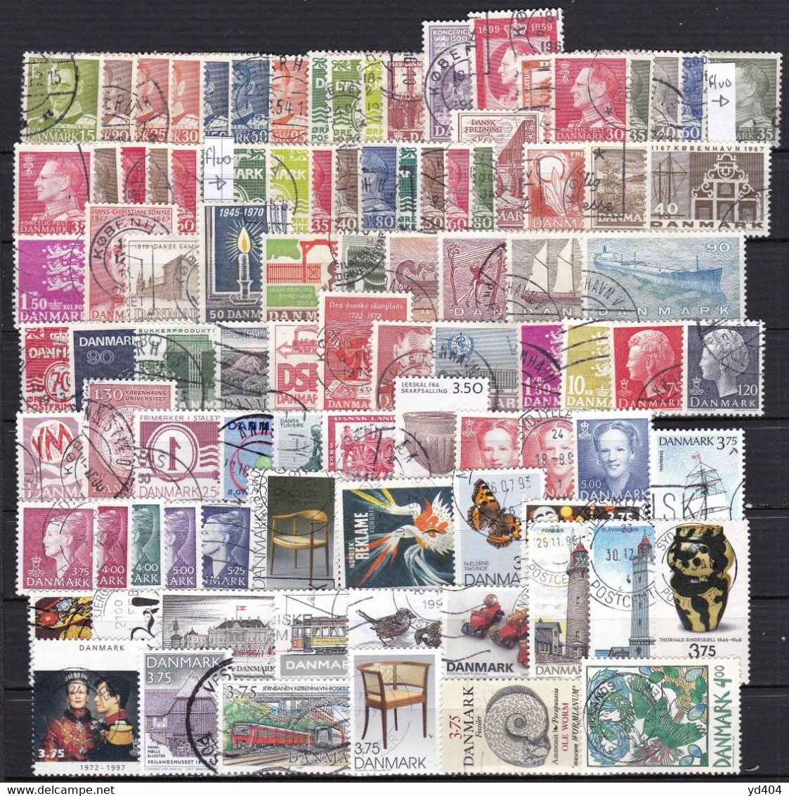 DK075 – DENMARK – 1948-99 – NICE SMALL COLLECTION – SC # 306→1150 USED 35 € - Collezioni