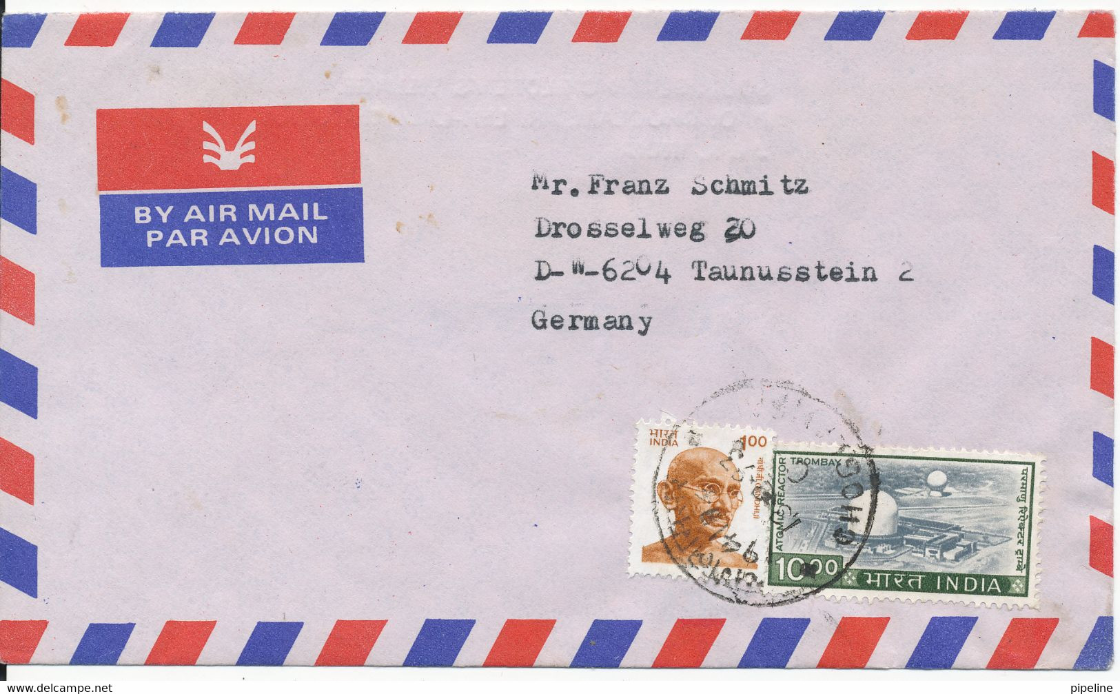 India Air Mail Cover Sent To Germany 13-8-1993 - Poste Aérienne