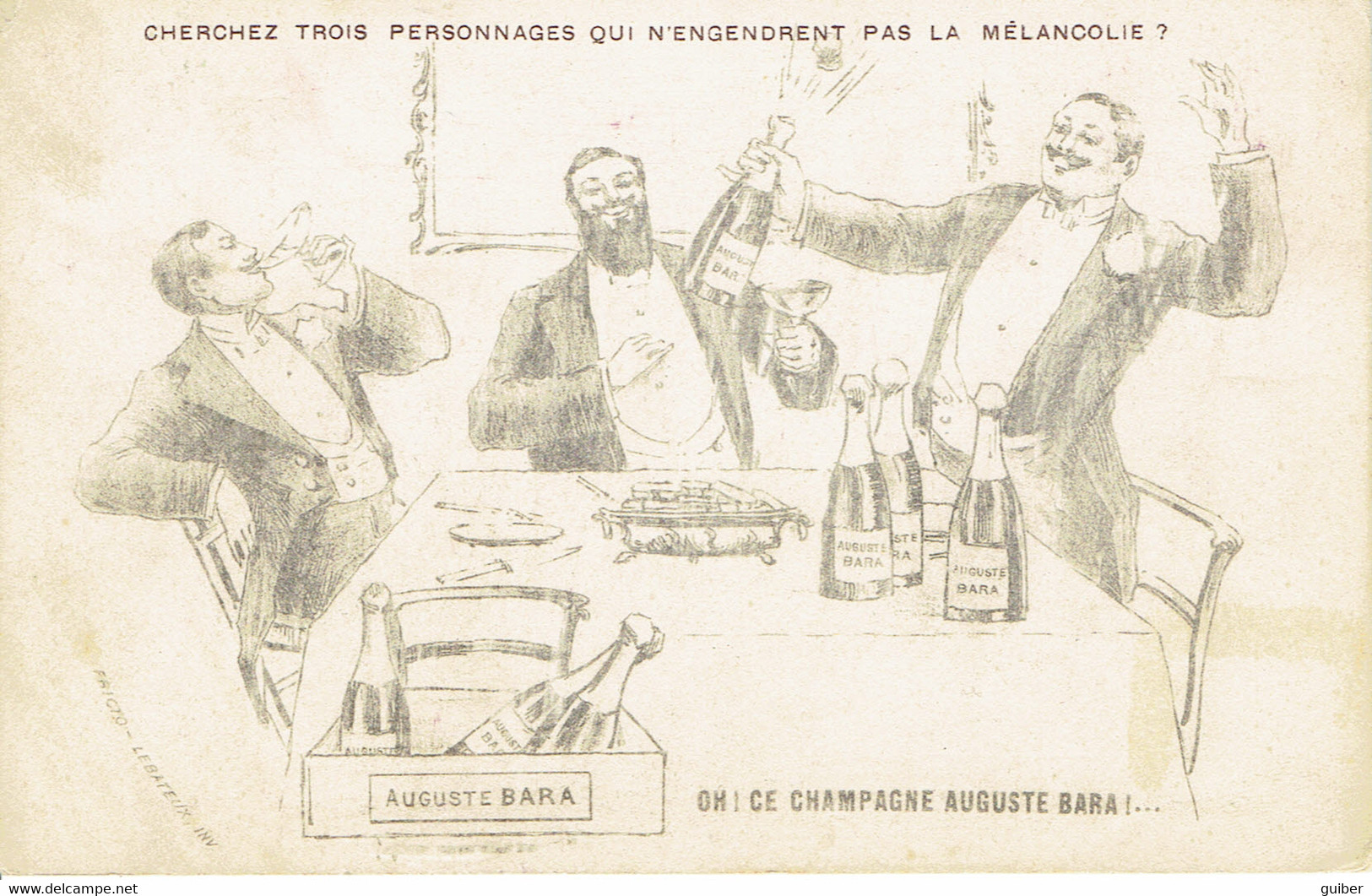 Carte Systeme Frictographie  Publicité Champagne BARA Rilly La Montagne Fricto-lebateux - Werbepostkarten