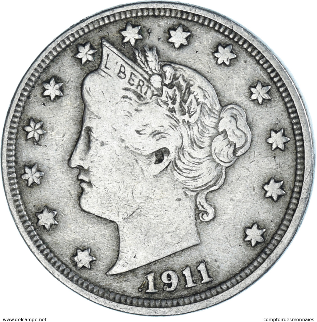 Monnaie, États-Unis, 5 Cents, 1911 - 1883-1913: Liberty