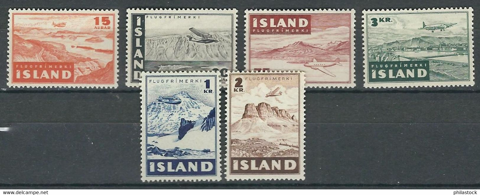 ISLANDE PA N° 21 à 26 ** - Poste Aérienne