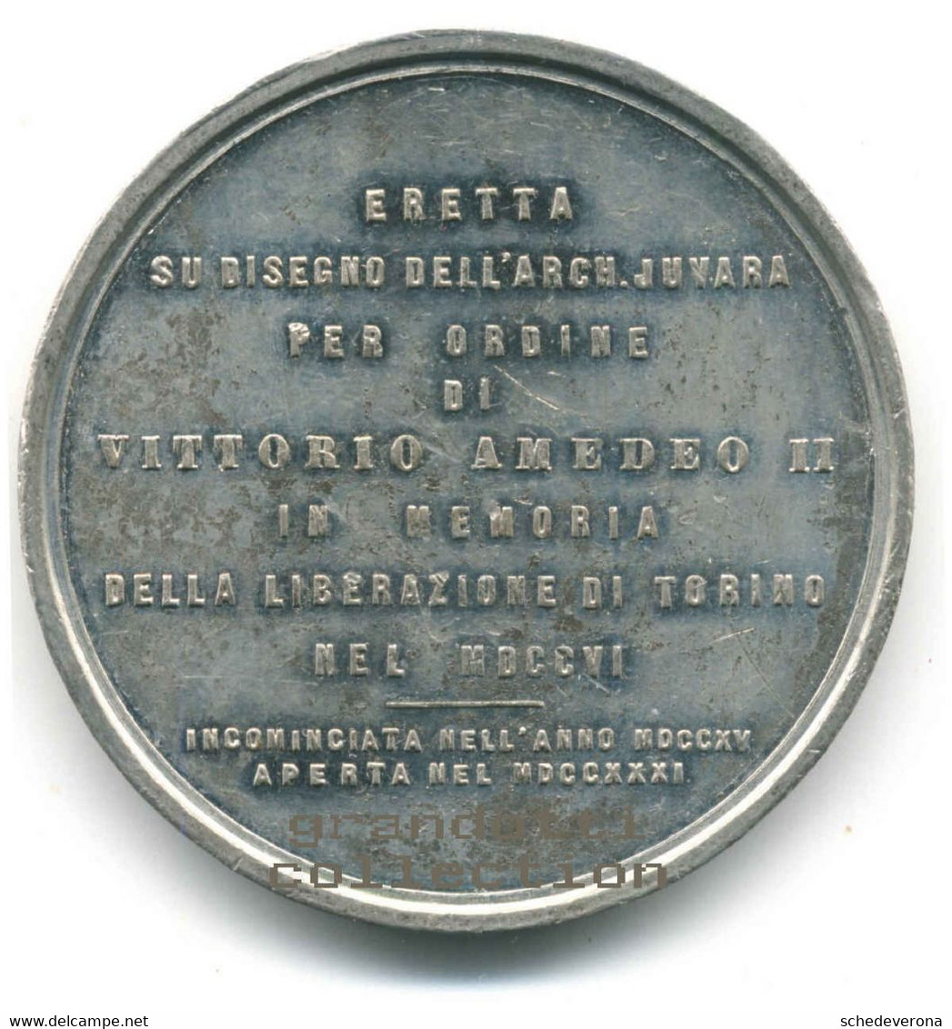 BASILICA DI SUPERGA RARA MEDAGLIA DUPONT CELEBRATIVA CENTENARIO 1831 - Monarquía/ Nobleza