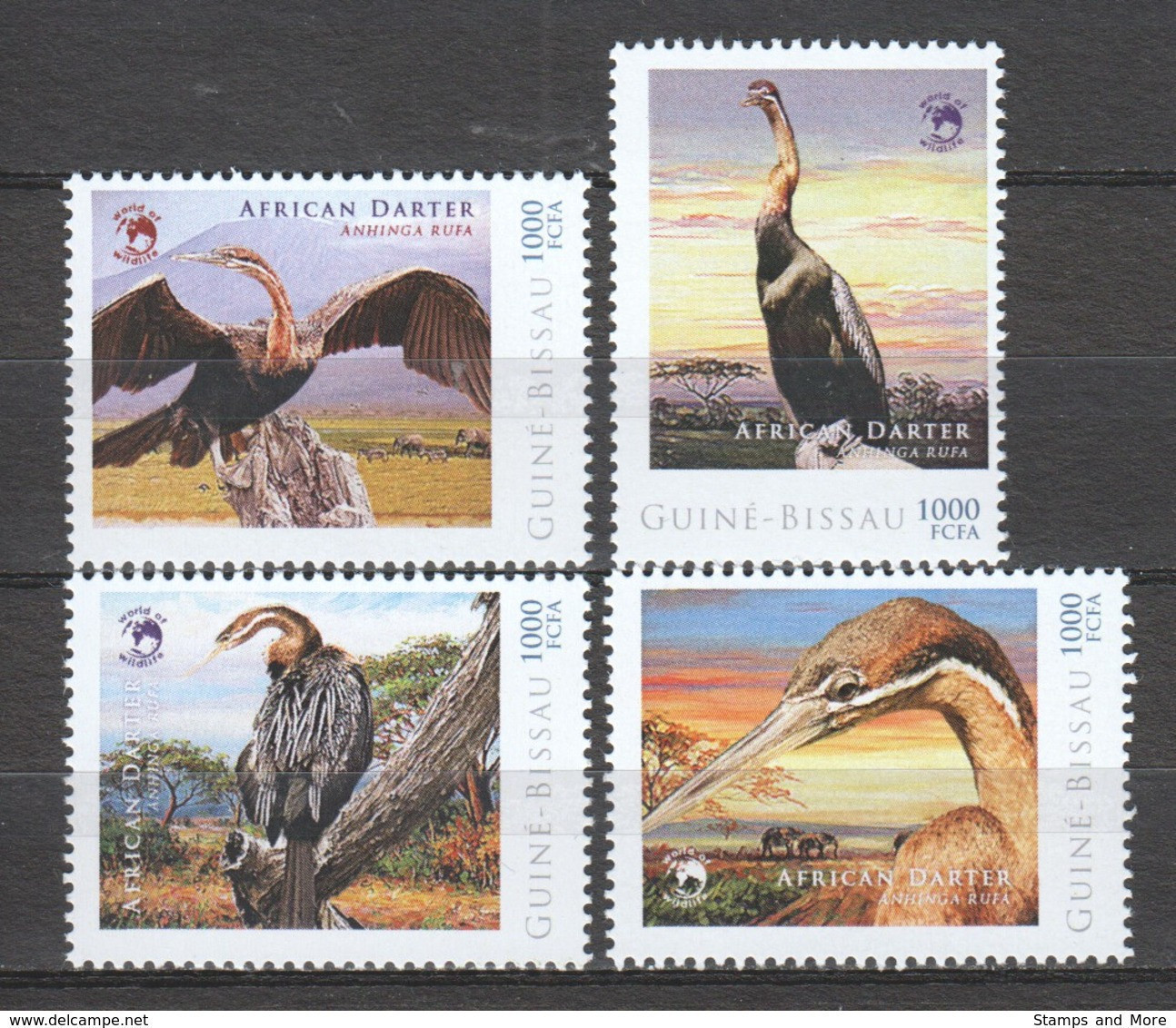 Guine Bissau - MNH Set AFRICAN DARTER BIRD - Ganzen