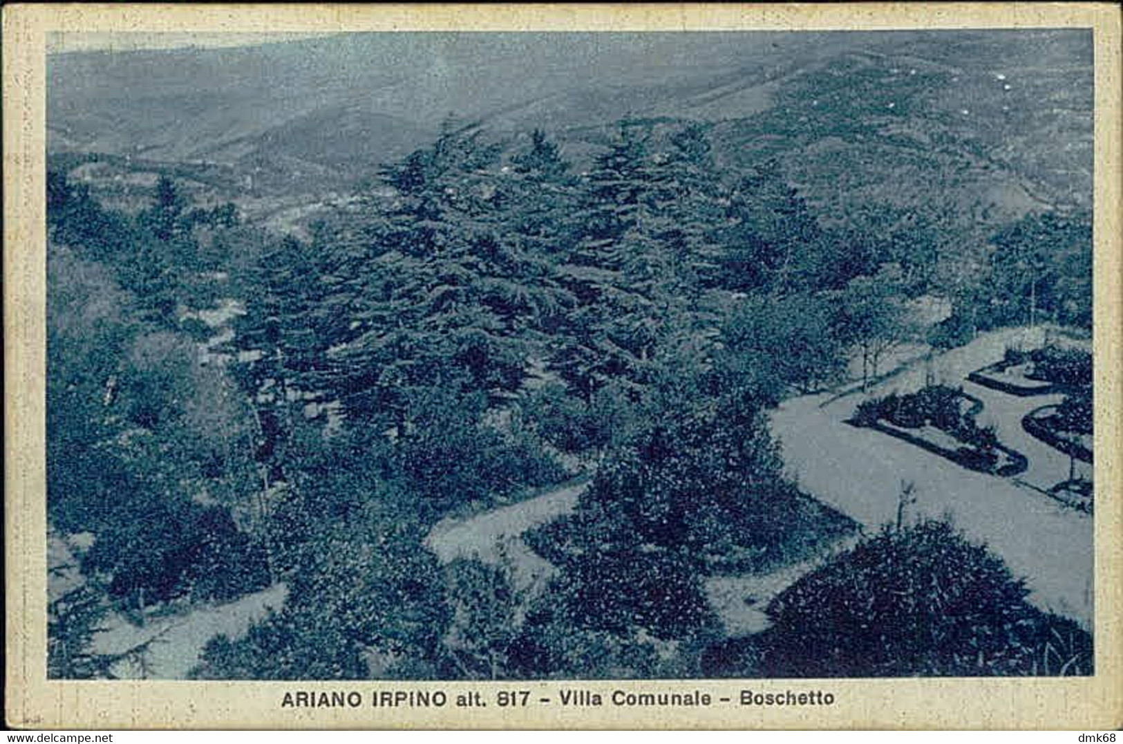 ARIANO IRPINO ( AVELLINO ) VILLA COMUNALE E BOSCHETTO - EDIZ. CAPOBIANCO - SPEDITA 1938 (12692) - Avellino