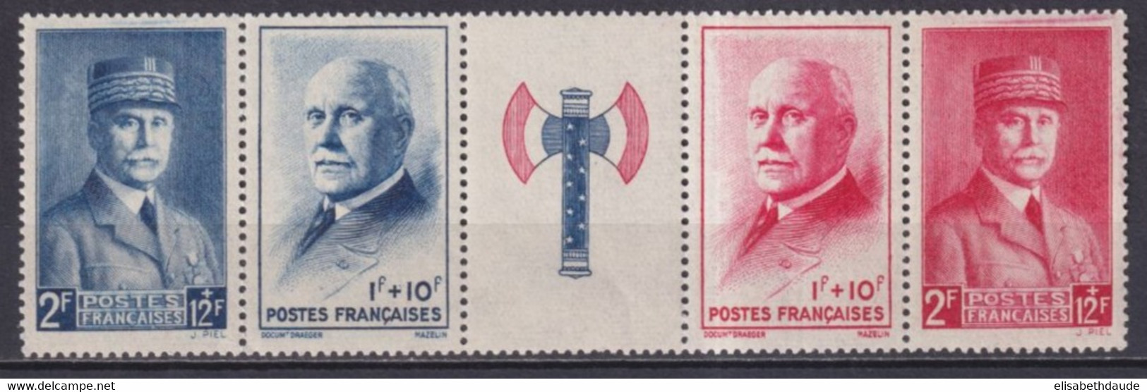 1943 - BANDE MARECHAL PETAIN - YVERT N°571A ** MNH - COTE = 17 EUR - Nuovi