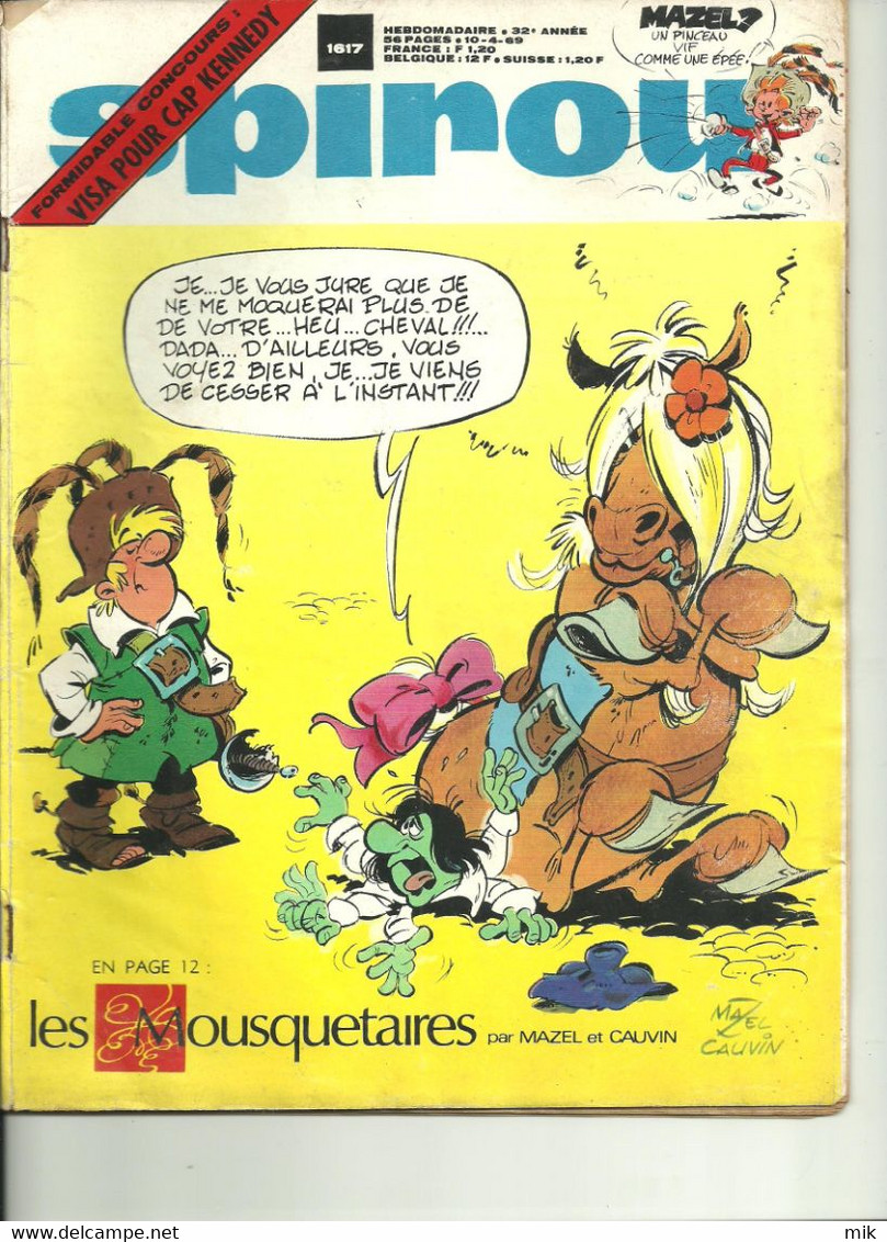 Lot De 3 Spirou De Mars Et Avril 1969 - Bücherpakete
