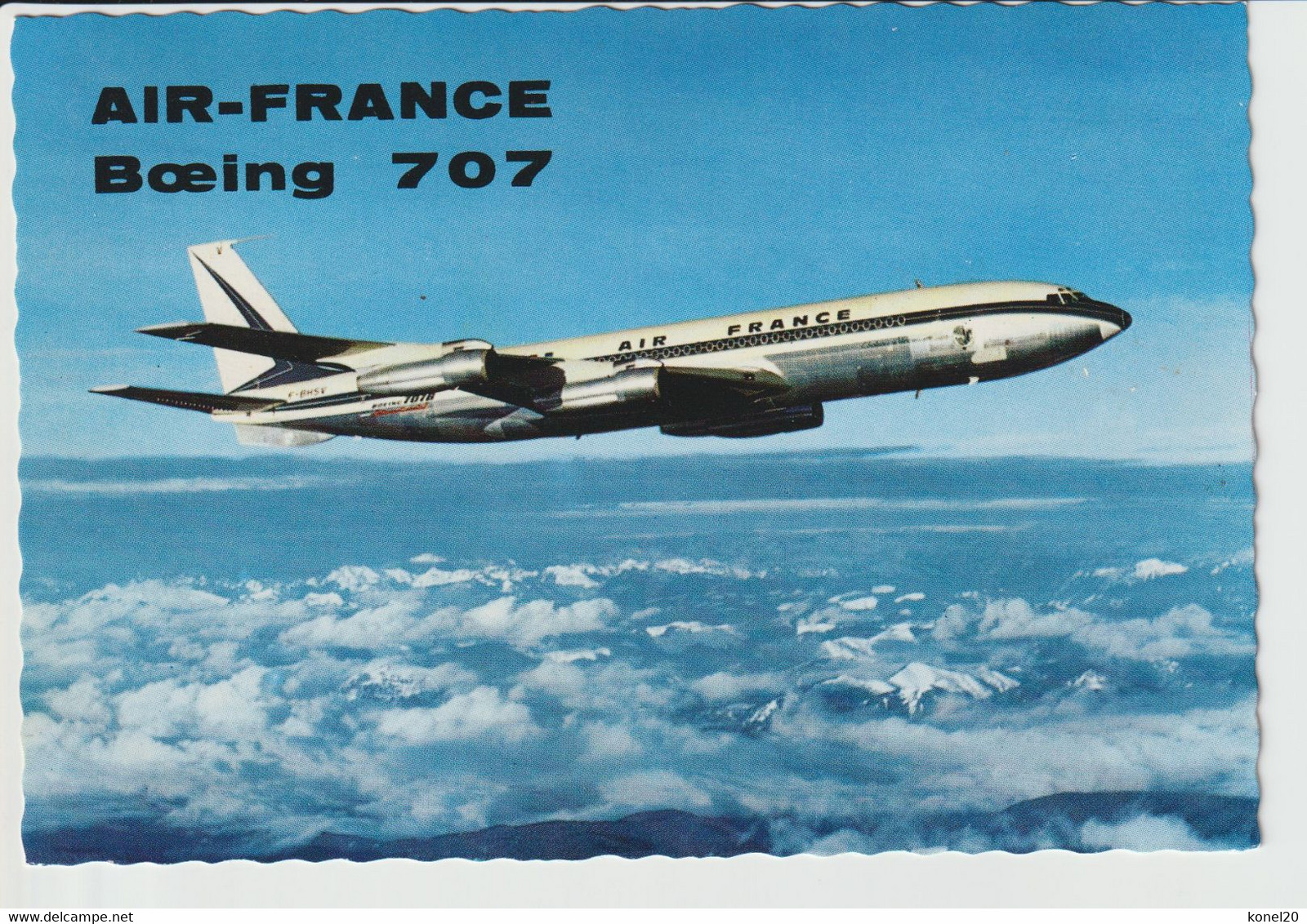 Vintage Pc AIr France Boeing 707 Aircraft - 1919-1938: Entre Guerres