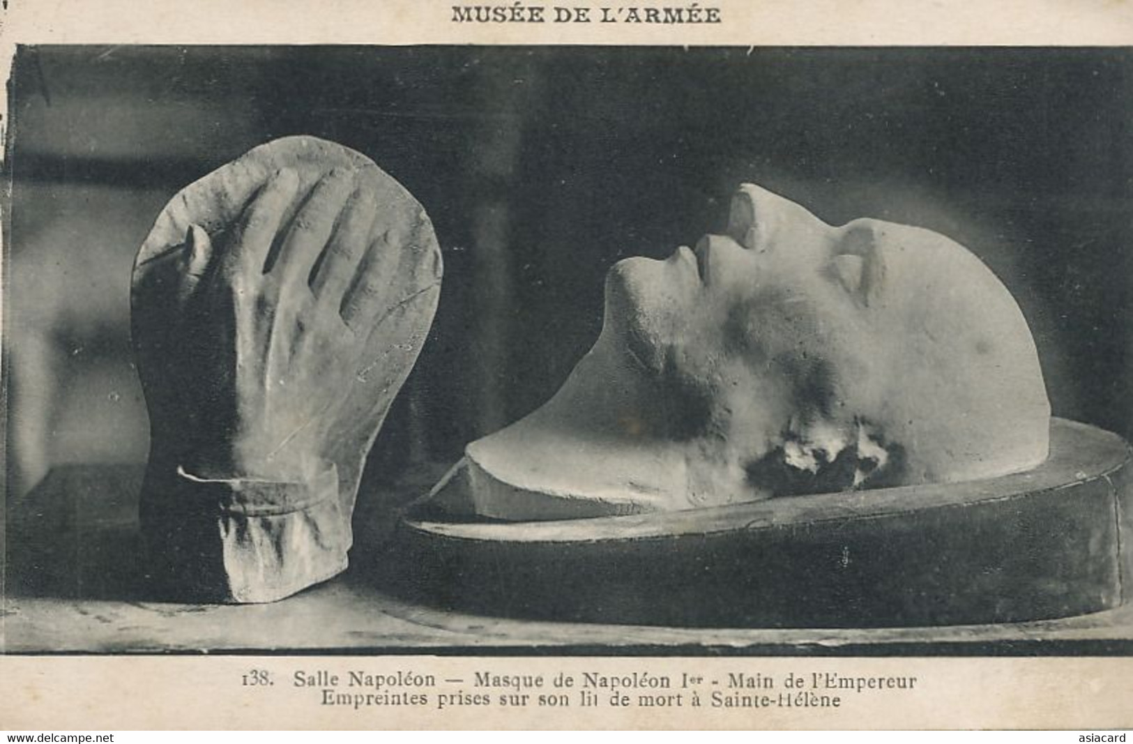 Masque Napoleon 1 Er Et Main Empereur Lit De Mort Sainte Hélène - Sant'Elena