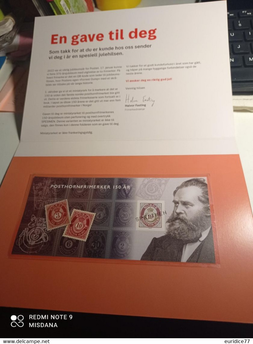 Norway 2022 - Posthorn Stamps 150th Anniversary SPESIMEN - Años Completos