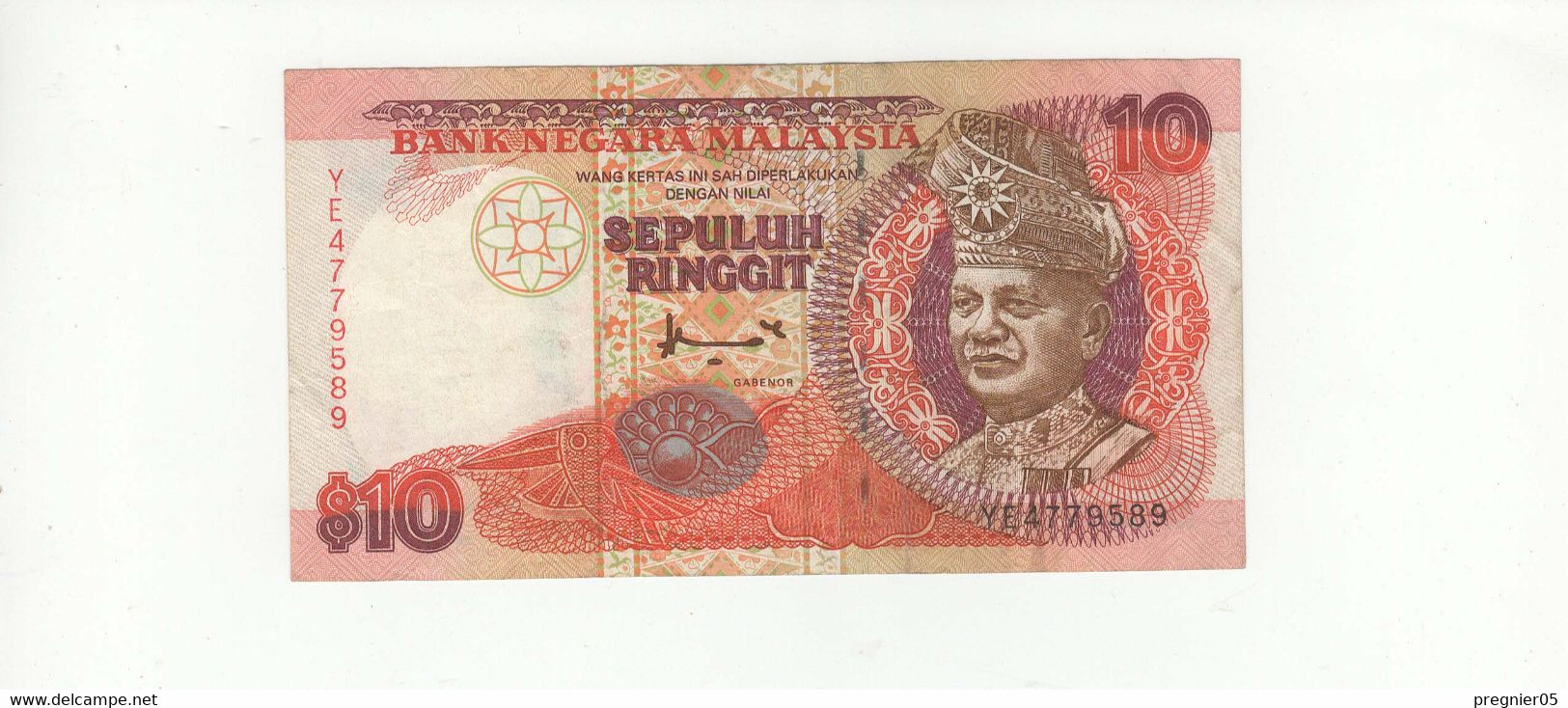MALAYSIE - Billet 10 Ringgit TTM/VF Pick-29 N° YE - Malaysia