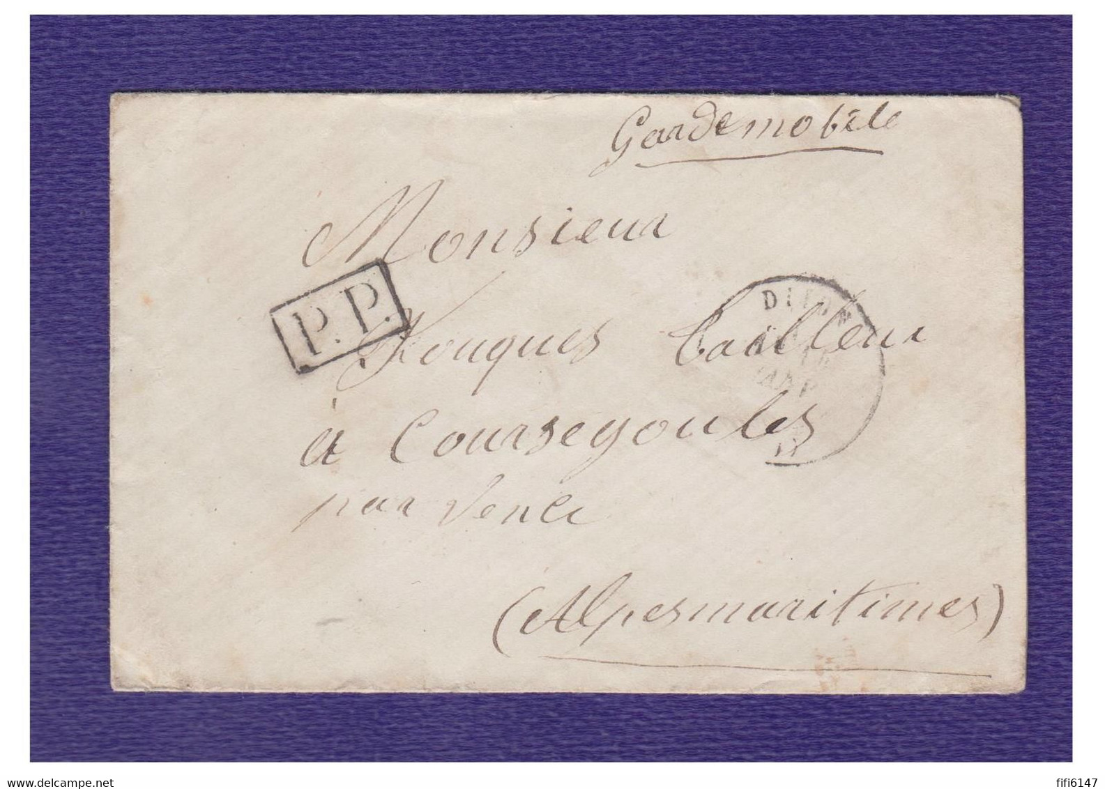 FRANCE -- GUERRE DE 70-- Lettre En Port Payé --Garde Mobile -- De DIJON Pour COURSEGOULES 06-- - Oorlog 1870
