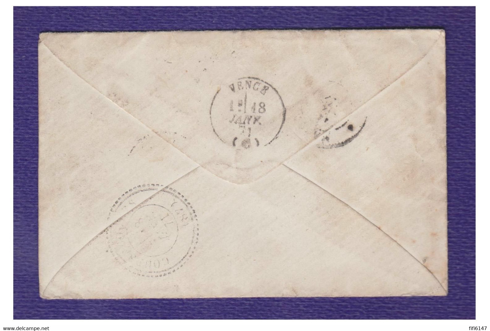 FRANCE -- GUERRE DE 70-- Lettre En Port Payé --Garde Mobile -- De DIJON Pour COURSEGOULES 06-- - Guerre De 1870