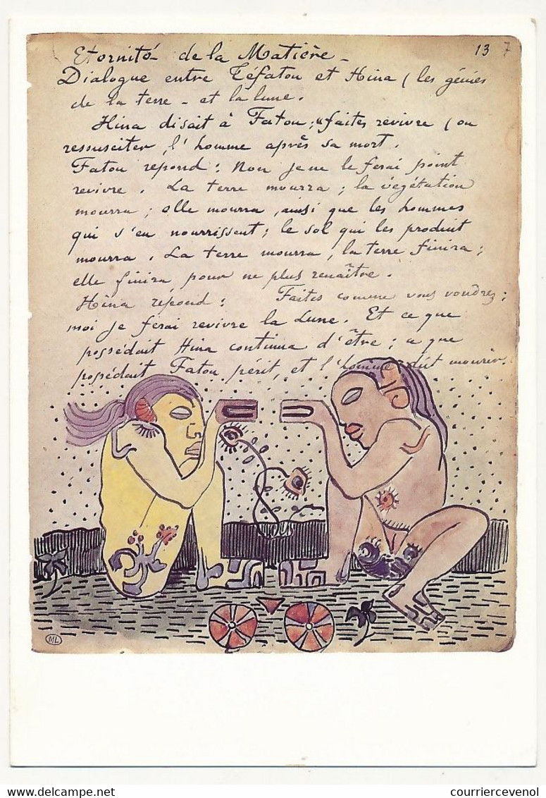 CPM - GAUGUIN - L'ancien Culte Mahorie, Manuscrit, Page 13 - Pittura & Quadri