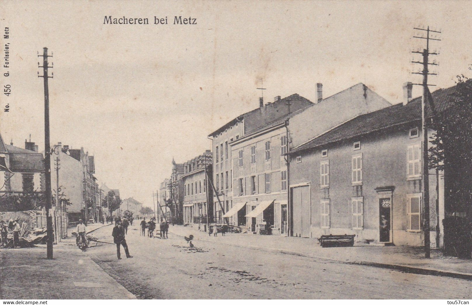 MACHEREN - MAIZIERES LES METZ - MOSELLE - (57)  - CPA  ANIMEE 1919....UNE RUE.... - Metz Campagne