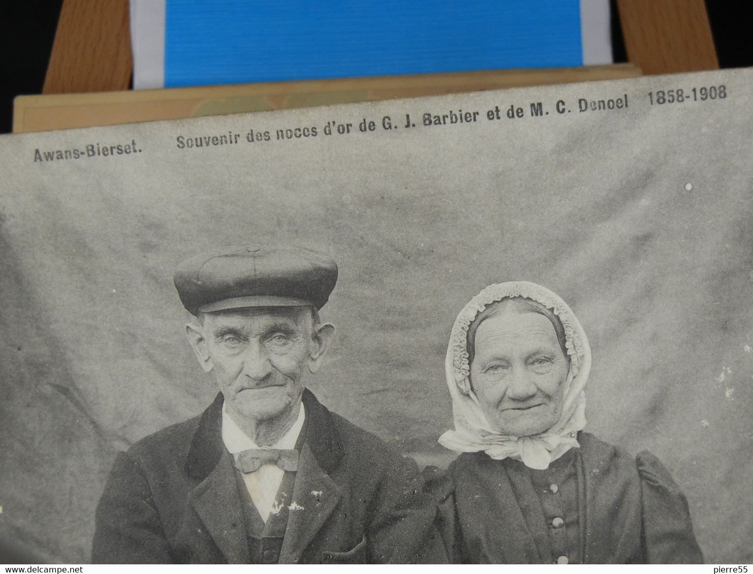 AWANS-BIERSET - SOUVENIR DES NOCES D'OR DE GJ BARBIER & MC DENOEL 1858-1908- NON-ENVOYEE - TBE - Awans