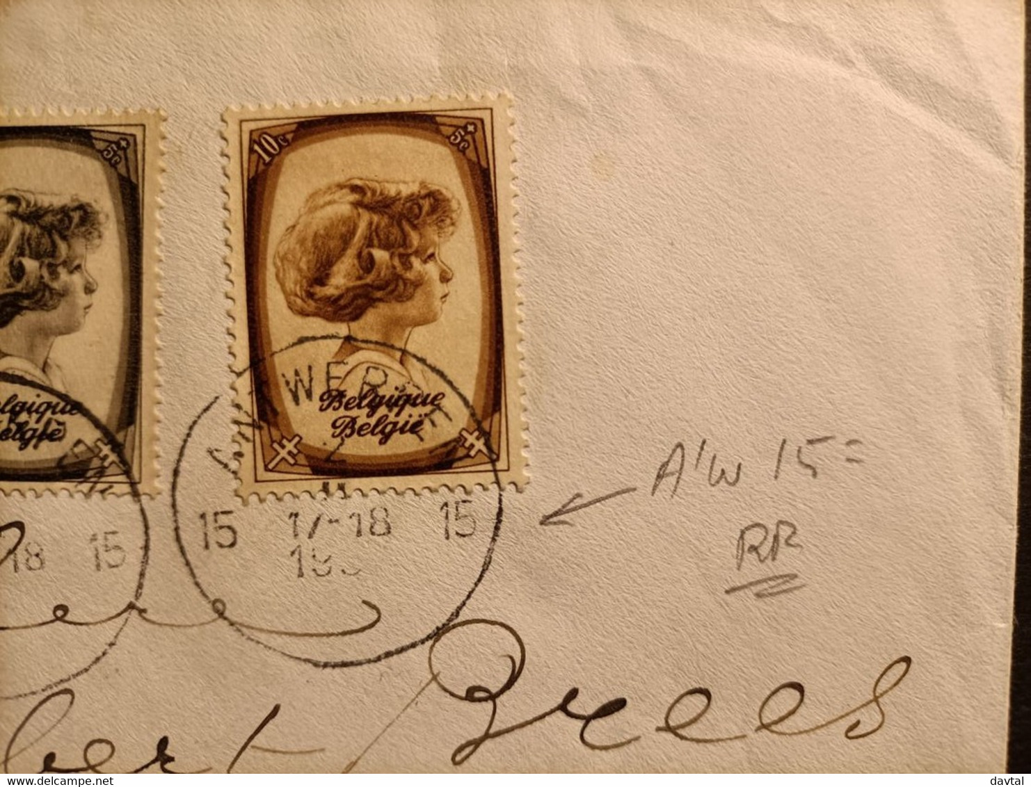 N 488-489-490 Op Brief Borgerhout-Leuven Met Stempel 15 RR - Letter Covers