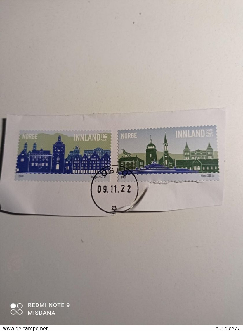 Norway 2020 - Cities Aniversaires Stamp Set Cancelled - Volledig Jaar