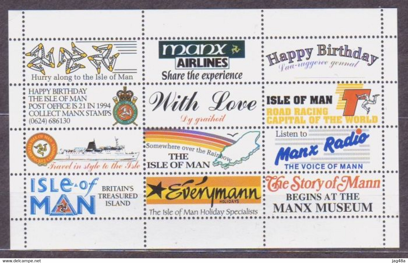 UNITED KINGDOM. 1994/special Events Labels - Sheetlet/unused. - Smilers Sheets