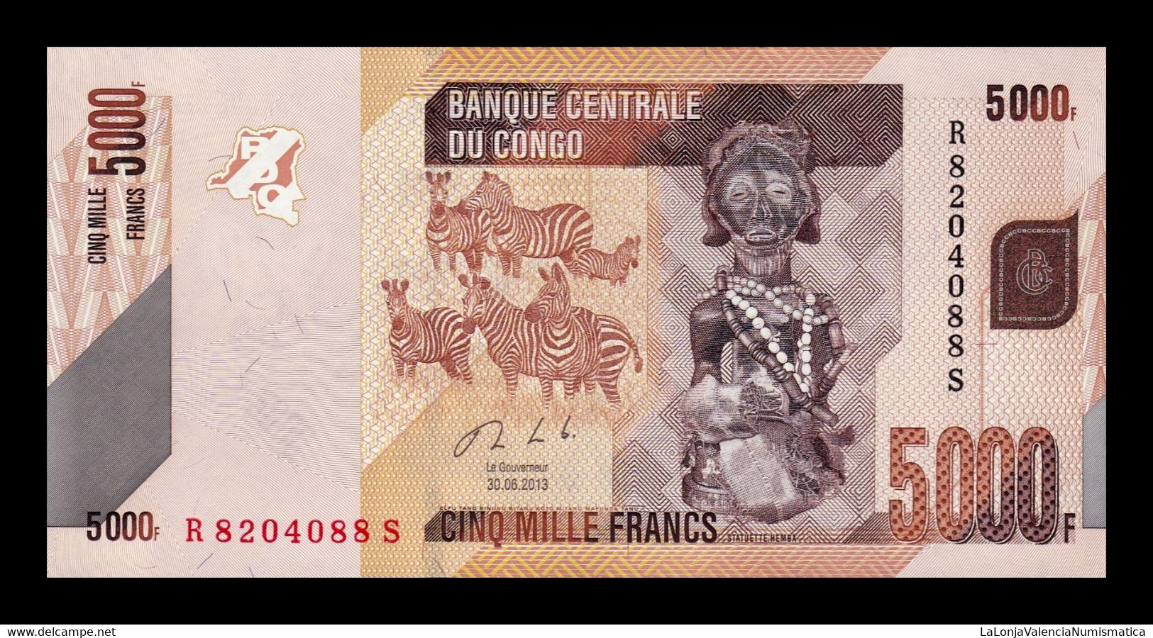 Congo República Democrática 5000 Francs 2013 Pick 102b SC UNC - Democratische Republiek Congo & Zaire