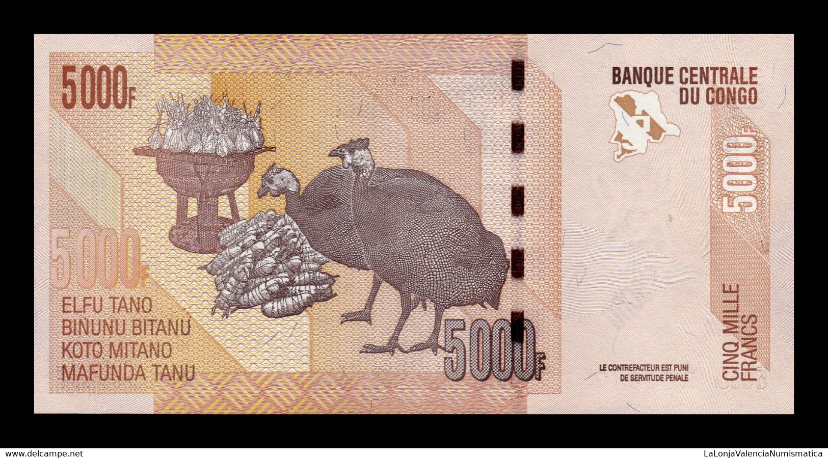 Congo República Democrática 5000 Francs 2013 Pick 102b SC UNC - Democratische Republiek Congo & Zaire