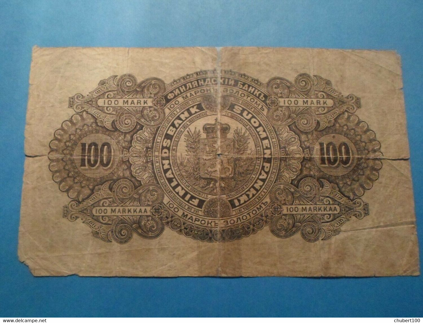 FINLAND ,  P 7 , 100 Mark , 1898 , Well Used But Rare - Finland