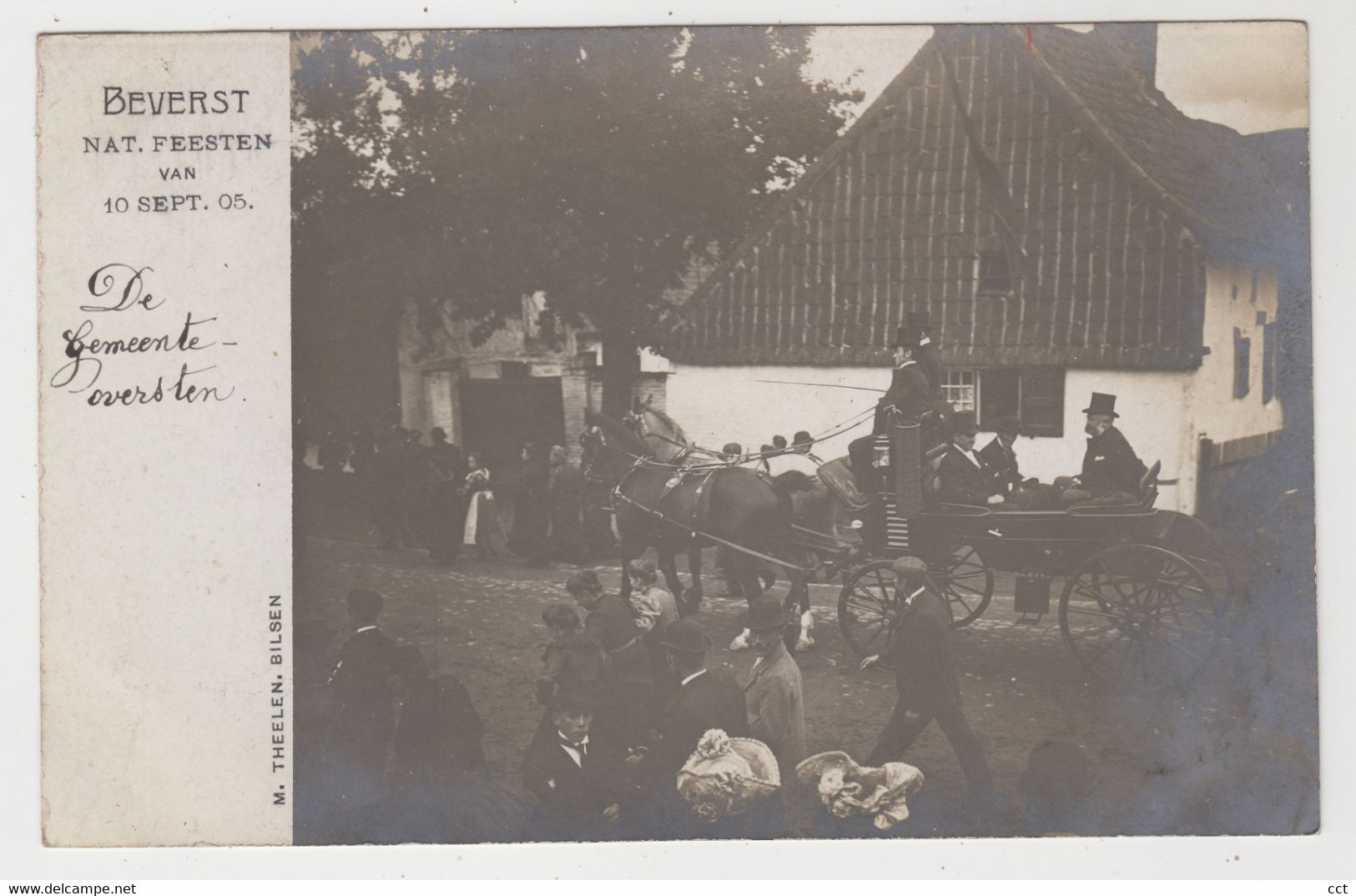 Beverst Bilzen    FOTOKAART  Nationale Feesten Van 10 September 1905 (De Gemeenteoversten) - Bilzen